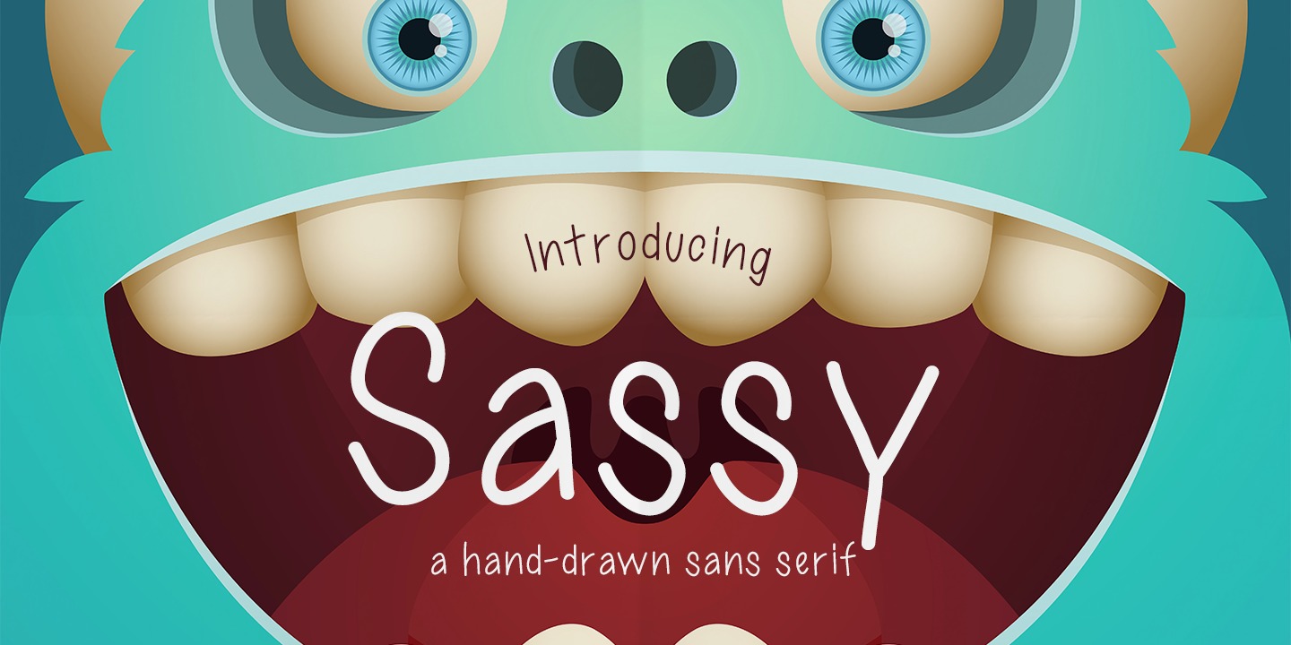 Пример шрифта Sassy